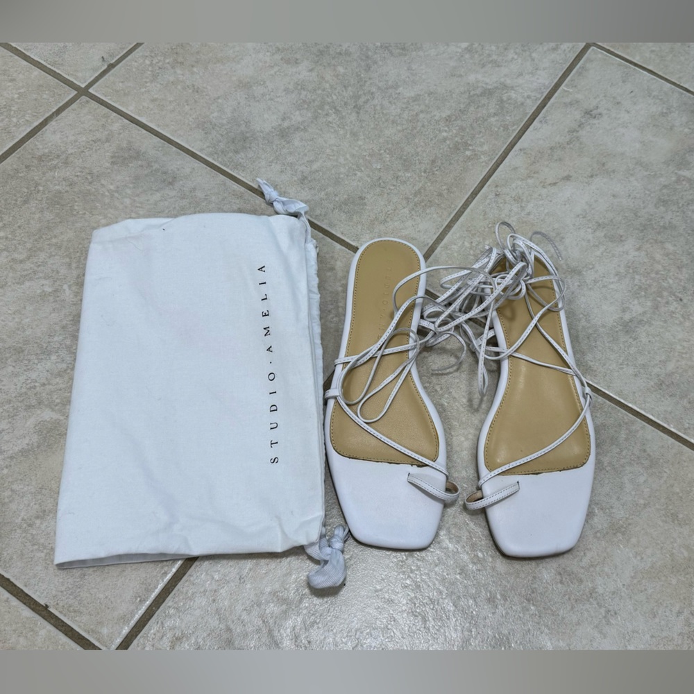 Studio Amelia Emily leather flat sandals